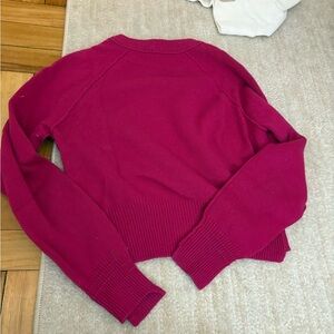 Helmut Lang Magenta Crew Neck Sweater